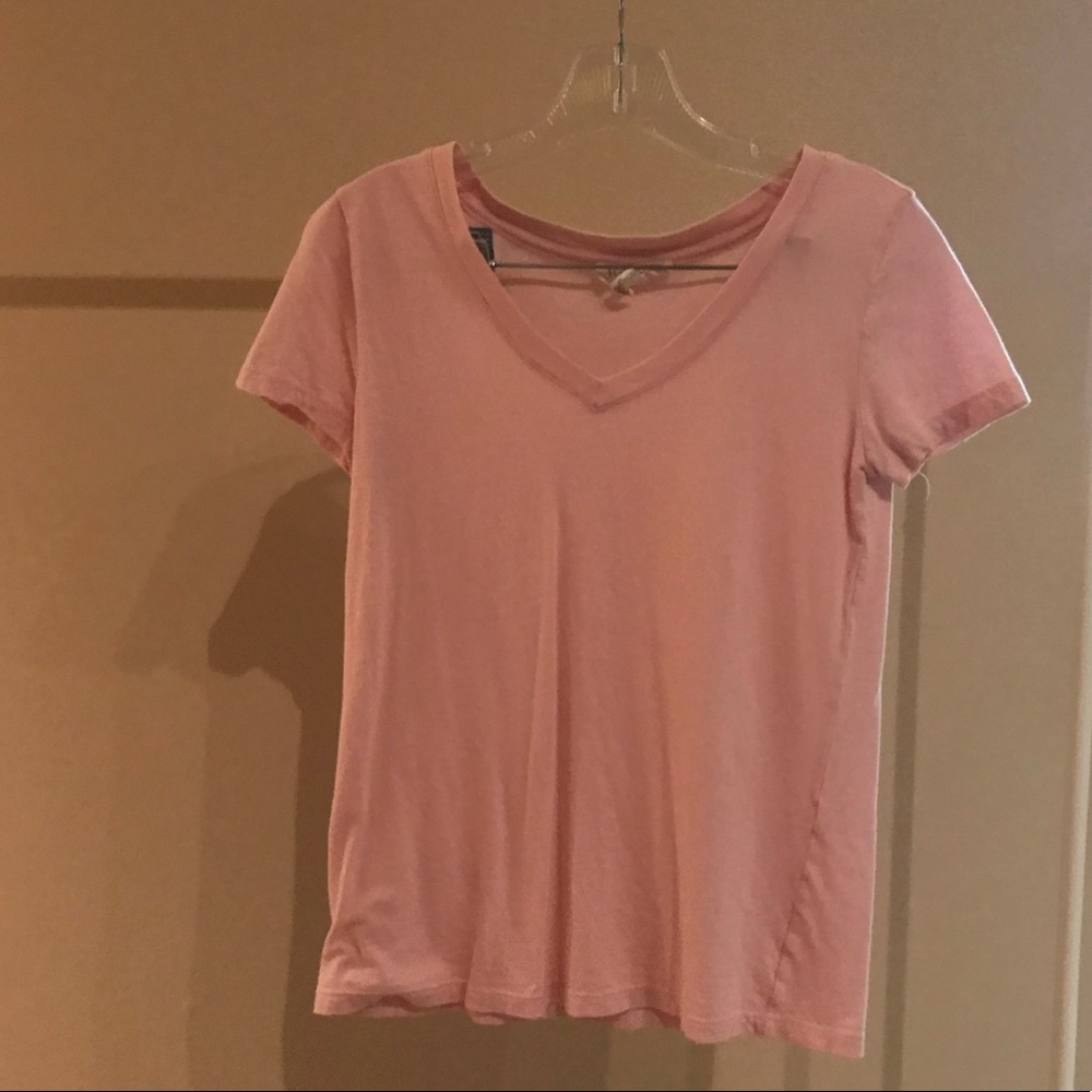 Pink V Neck Tee